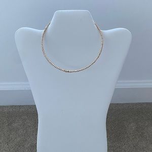 Gold Round Beaded Choker Necklace